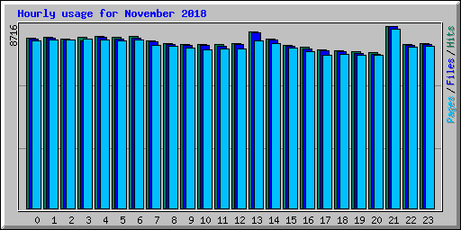 Hourly usage for November 2018