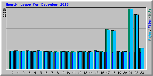 Hourly usage for December 2018