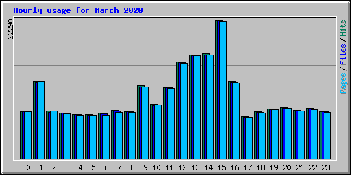 Hourly usage for March 2020