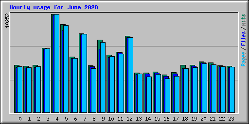 Hourly usage for June 2020
