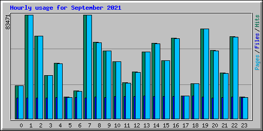 Hourly usage for September 2021