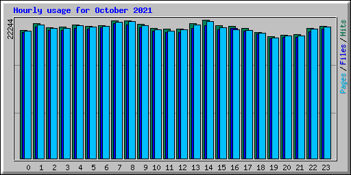 Hourly usage for October 2021