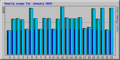 Hourly usage for January 2022