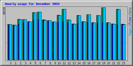 Hourly usage for December 2022