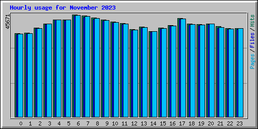 Hourly usage for November 2023