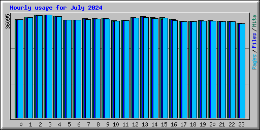 Hourly usage for July 2024
