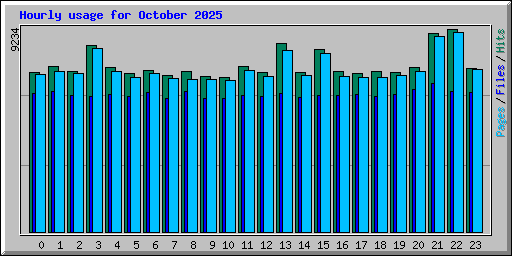 Hourly usage for October 2025