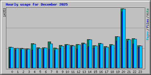 Hourly usage for December 2025