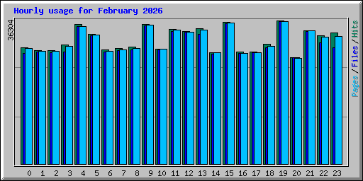 Hourly usage for February 2026