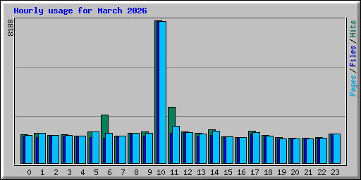 Hourly usage for March 2026