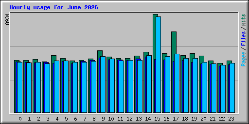 Hourly usage for June 2026