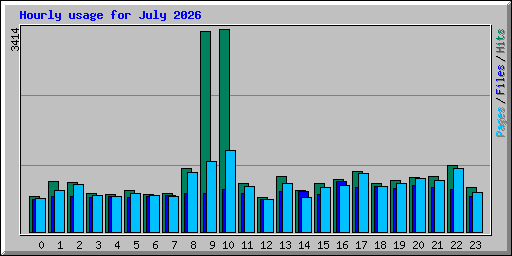 Hourly usage for July 2026